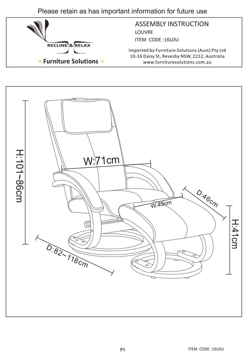 Furniture Solutions Recline & Relax LOUVRE 16LOU Assembly instruction Furniture Solutions Recline & Relax LOUVRE 16LOU Assembly instruction