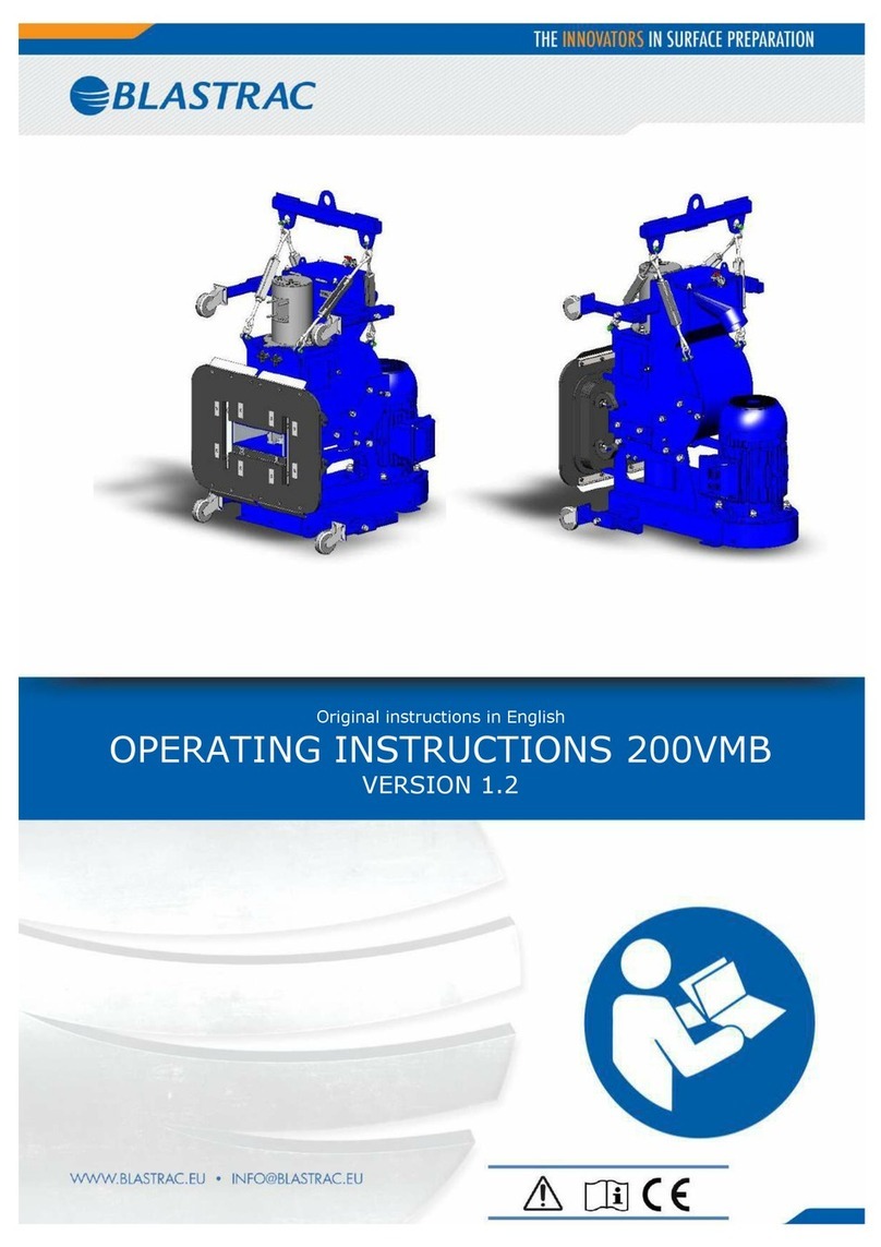 Blastrac 200VMB operating instructions