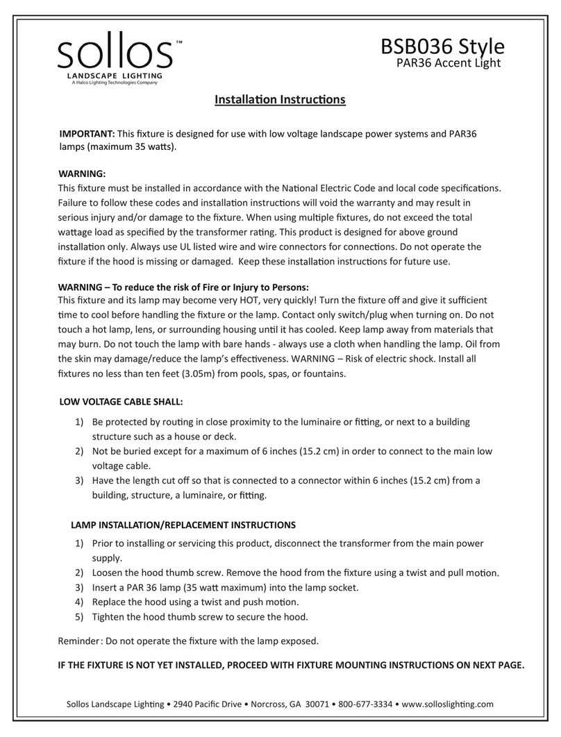 Solos BSB036 Series installation instructions