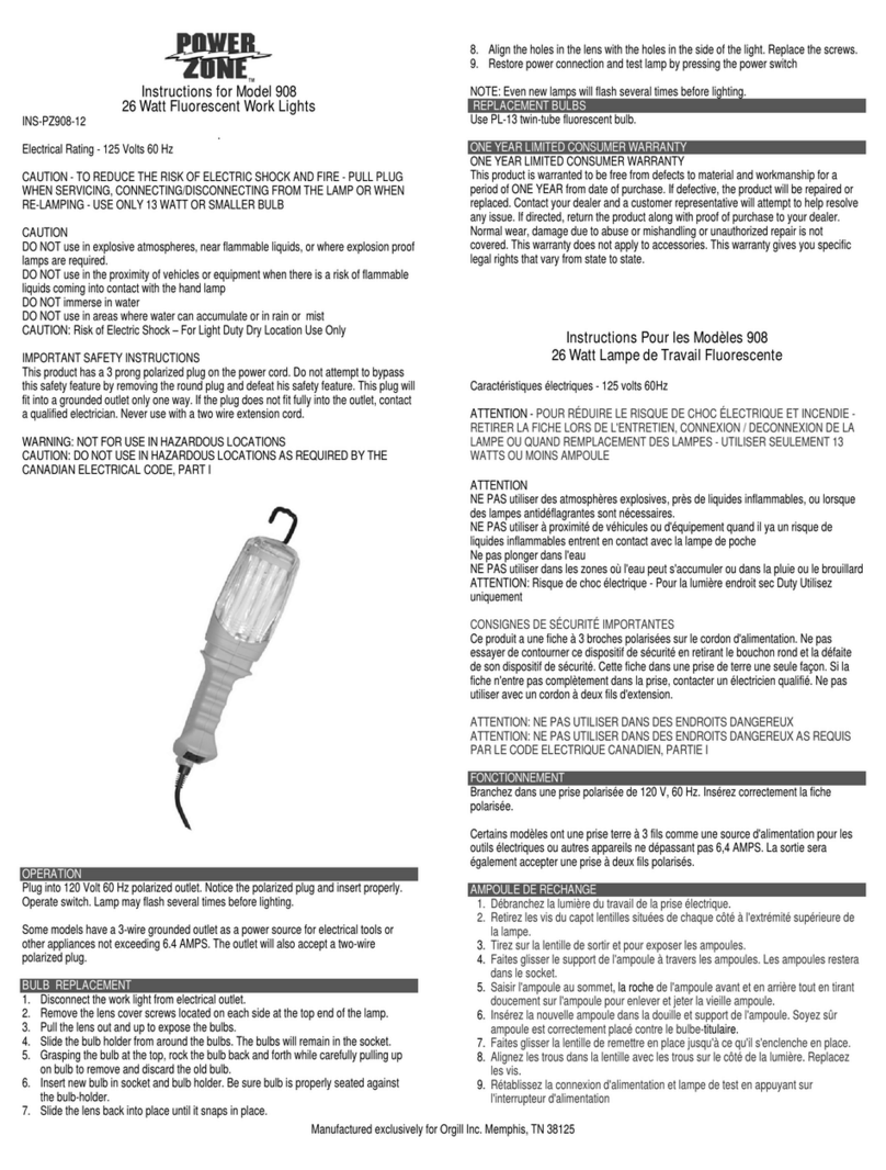POWER ZONE 908 instructions