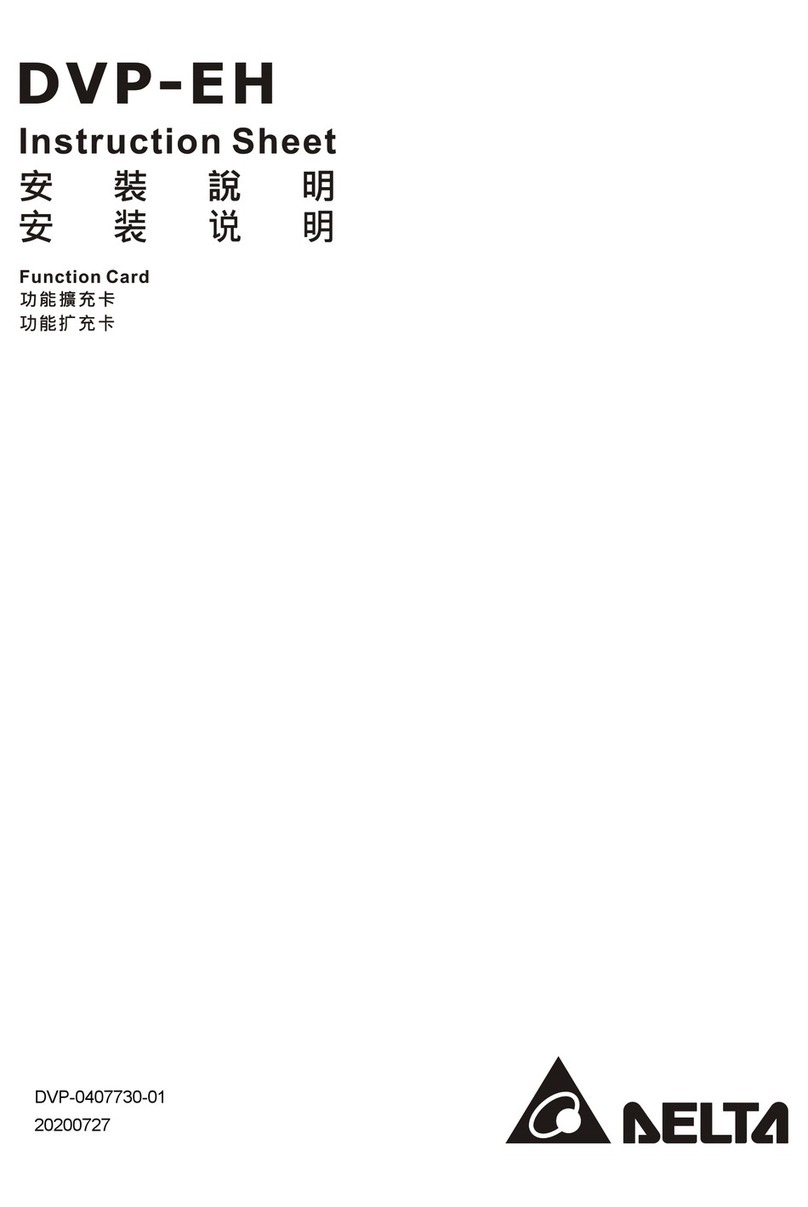 Delta DVP-EH Series instruction sheet
