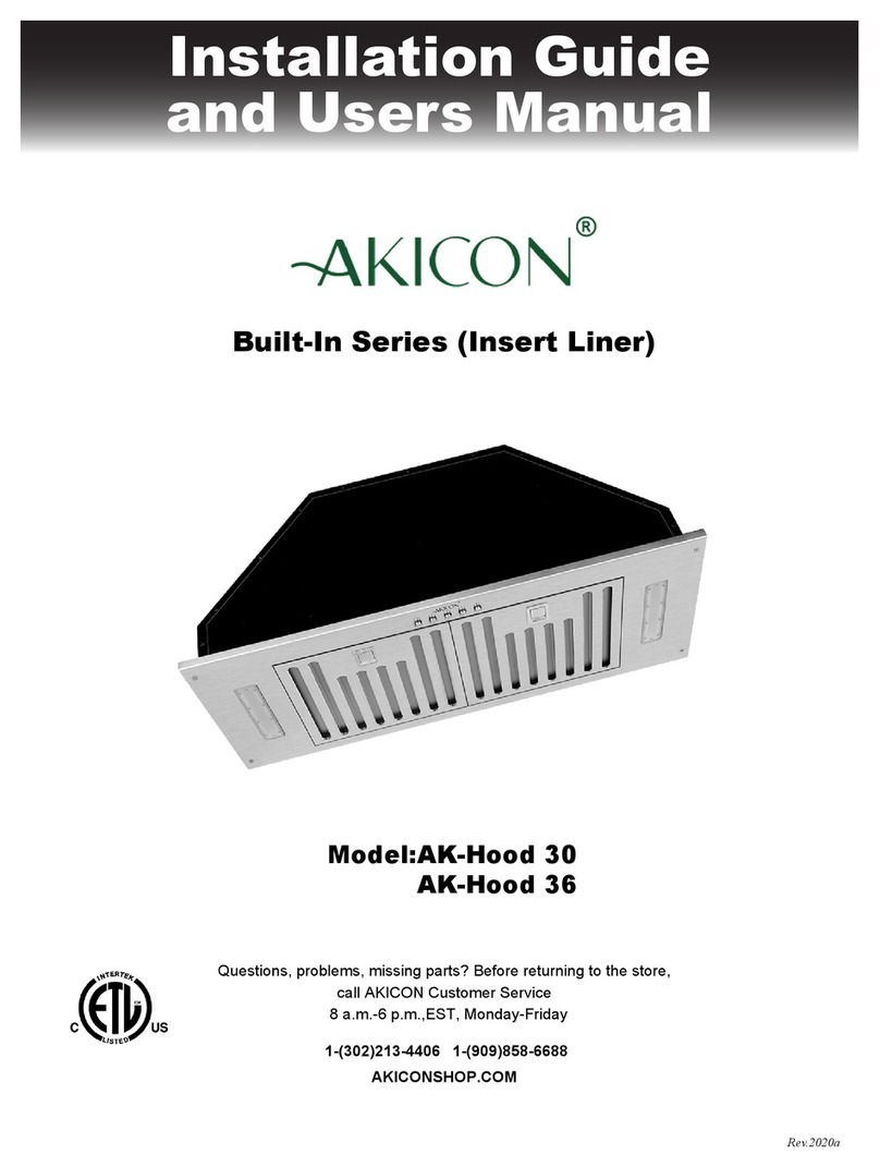 Akicon AK-Hood 30 Installation guide and user's manual Akicon AK-Hood 30 Installation guide and user's manual