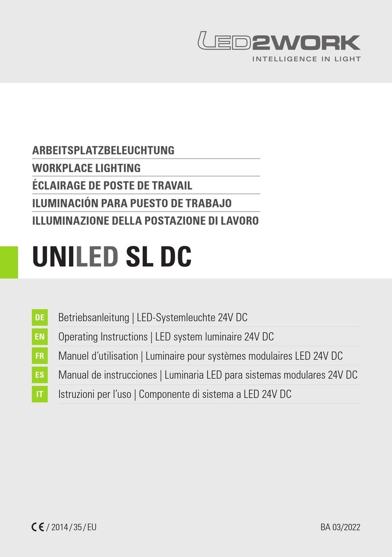 LED2WORK UNILED SL DC User manual