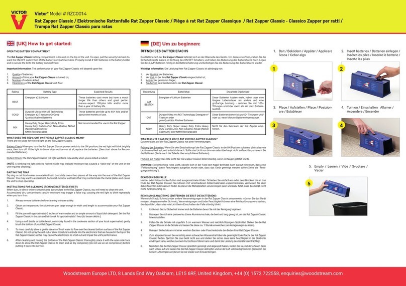 Woodstream Victor RZC001-4 quick start guide