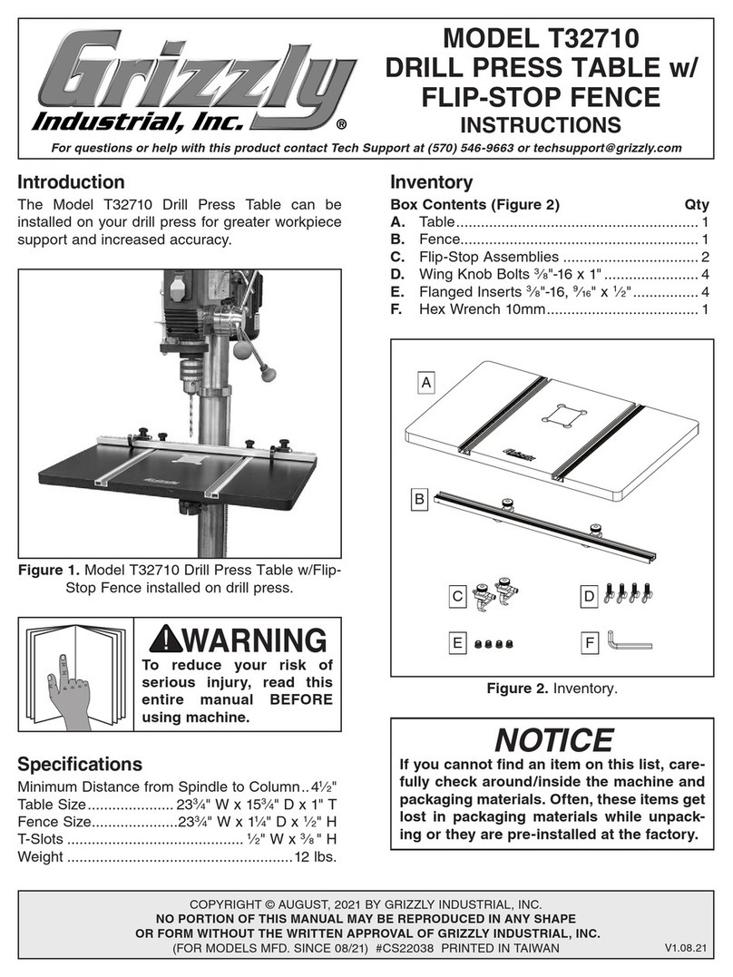 Grizzly T32710 instructions
