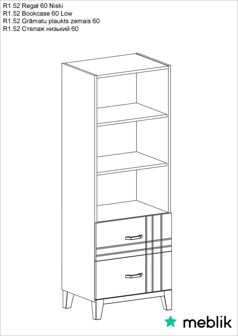 Meblik Bookcase 60 Low User manual Meblik Bookcase 60 Low User manual