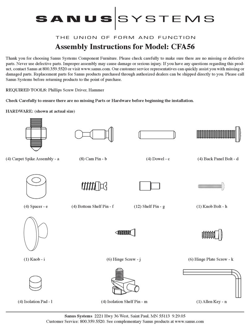 Sanus Systems CFA56 Assembly instructions