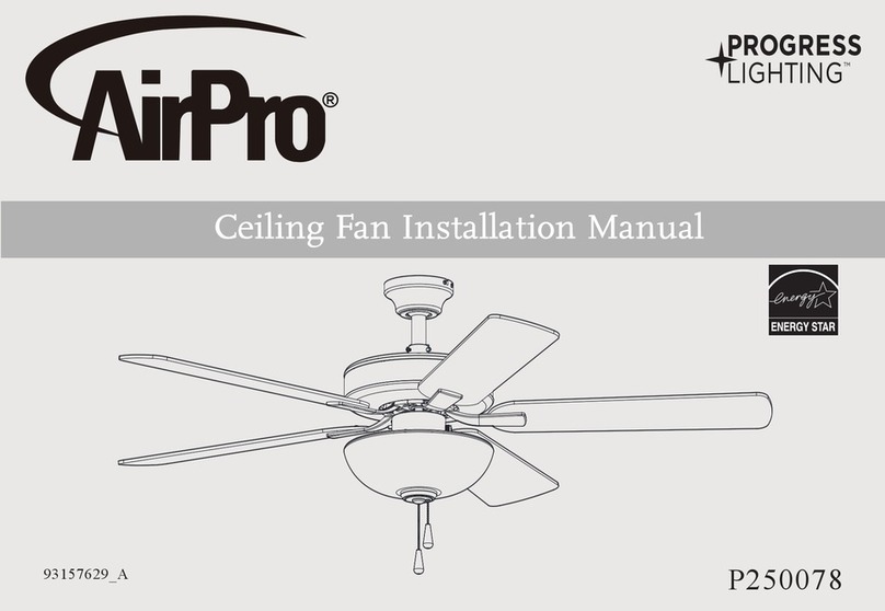AirPro PROGRESS LIGHTING P250078 installation manual