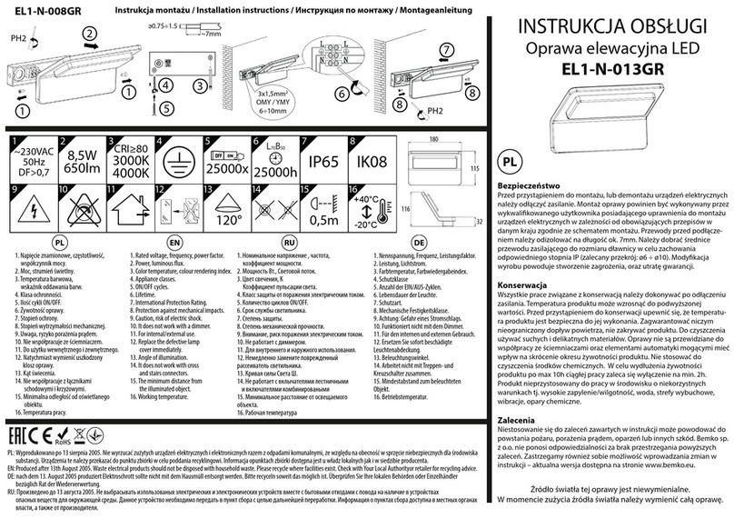 BEMKO EL1-N-013GR user manual