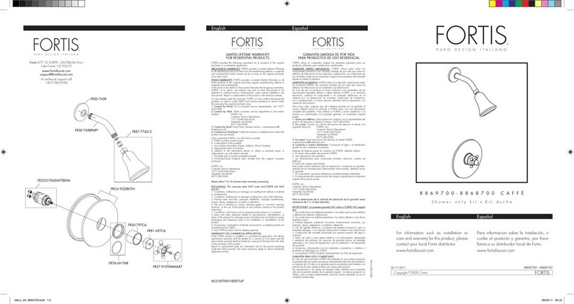 Fortis Caffe 8869700 installation instructions