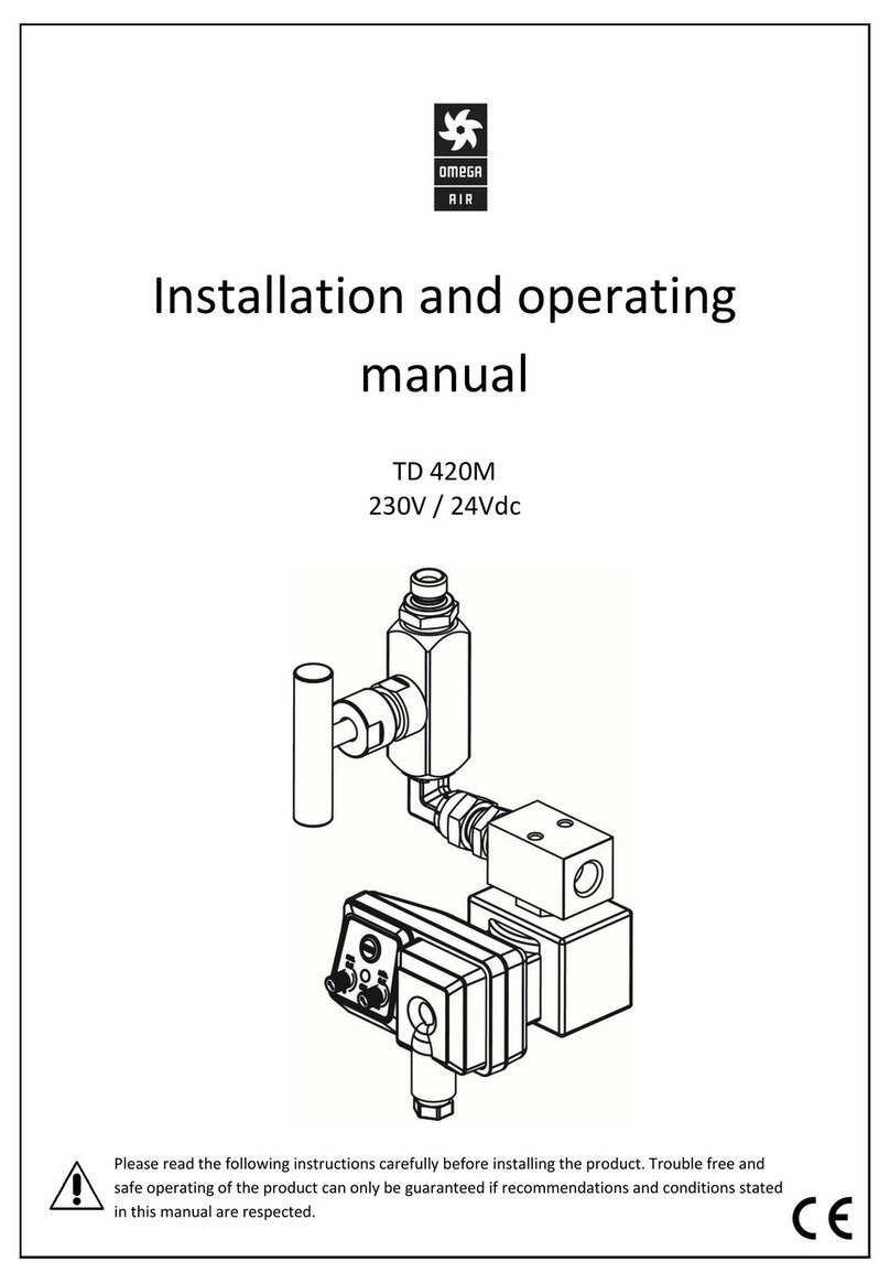 OMEGA AIR TD 420M Installation and operating manual OMEGA AIR TD 420M Installation and operating manual