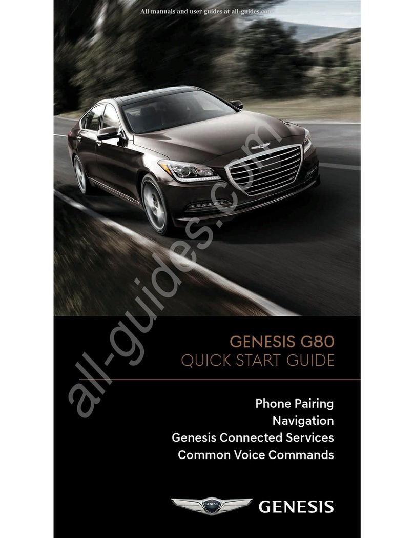 Genesis G80 quick start guide