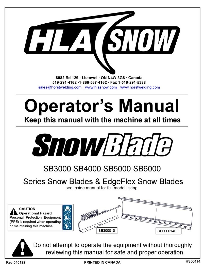 HLA SNOW SnowBlade SB3000 Series Operator's manual