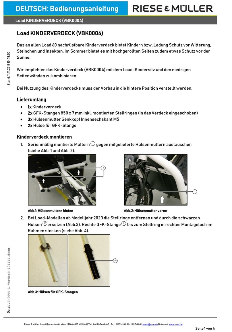RIESE & MULLER load User manual RIESE & MULLER load User manual