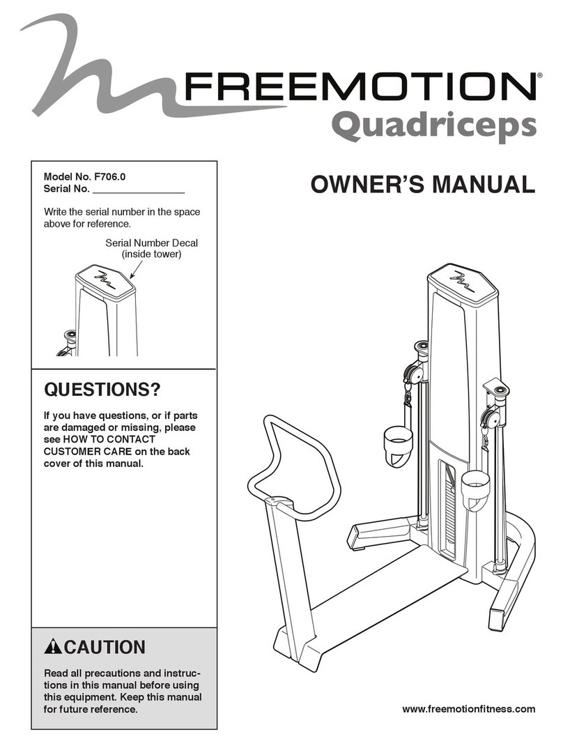 FREE MOTION Quadriceps F706.0 User manual