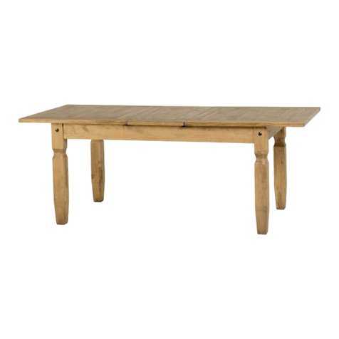 Seconique Furniture CORONA EXTENDING TABLE Assembly instructions Seconique Furniture CORONA EXTENDING TABLE Assembly instructions
