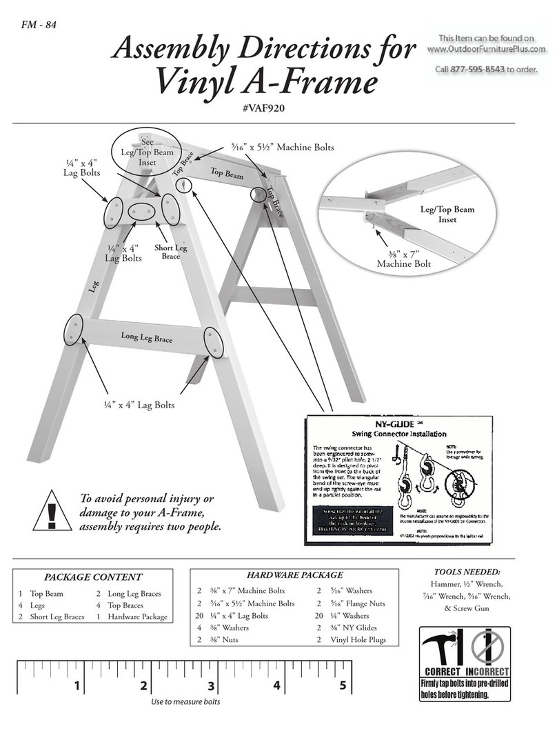 Outdoor Furniture Plus Vinyl A-Frame Assembly Directions