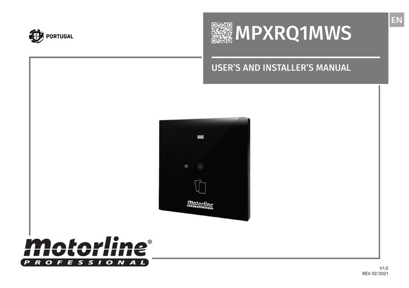 Motorline MPXRQ1MWS User's and installer's manual