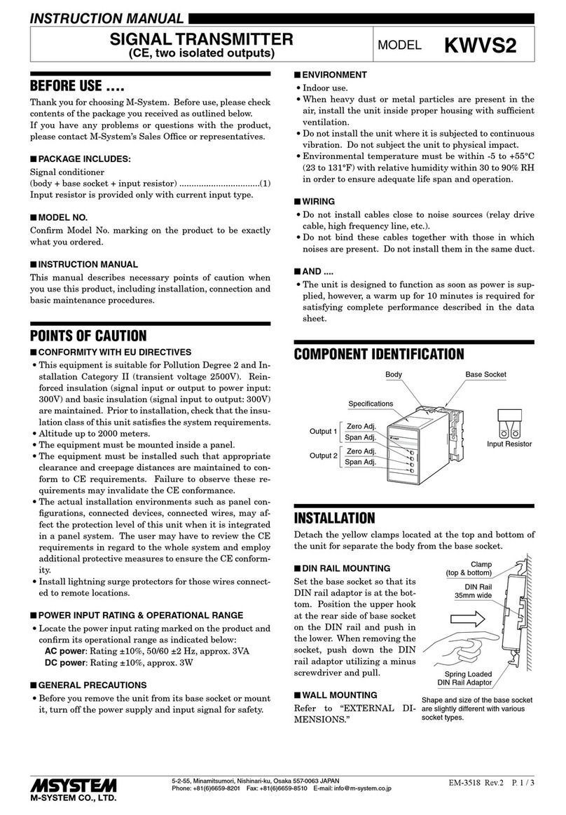 M-system KWVS2 User manual