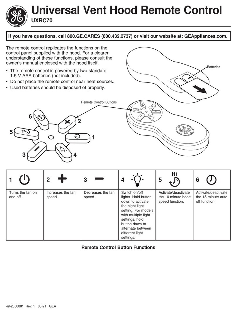 GE UXRC70 User manual