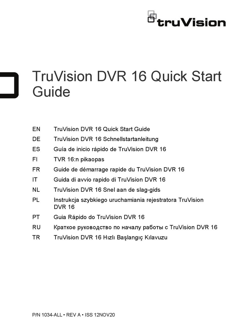 TruVision DVR 16 quick start guide
