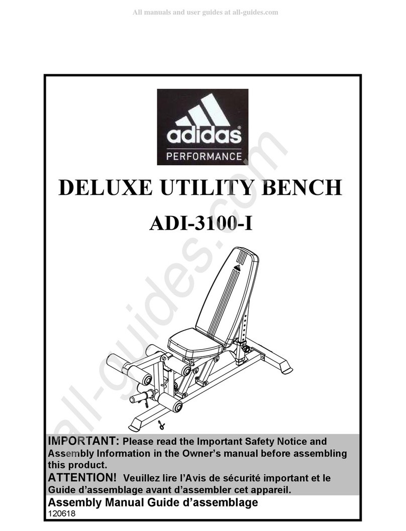 Adidas Performance Deluxe Utility Bench Assembly manual
