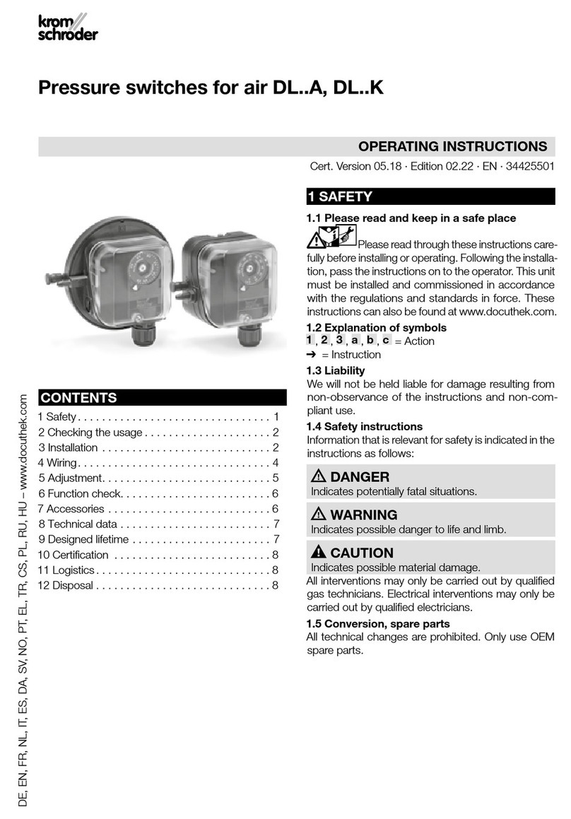 Krom Schroder DL A Series operating instructions