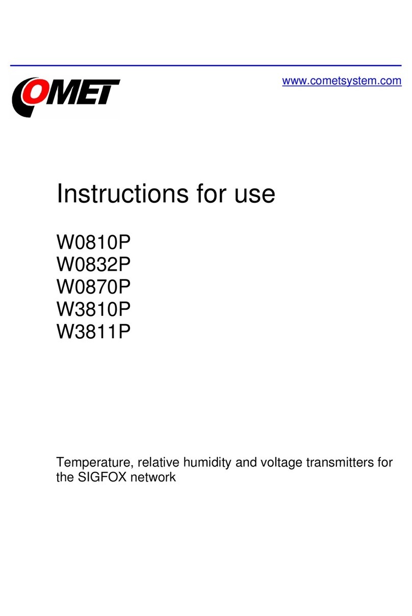 Comet W0810P Instructions for use