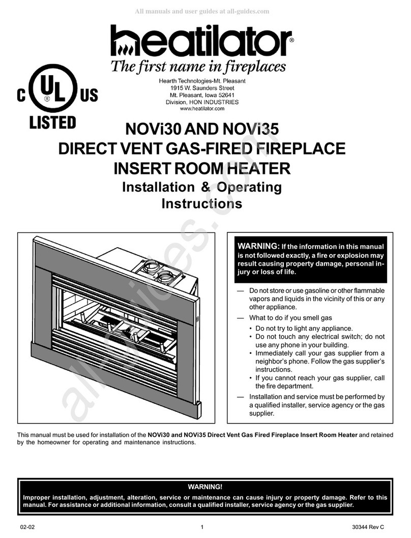 Hearth Technologies Heatilator NOVi30 Manual