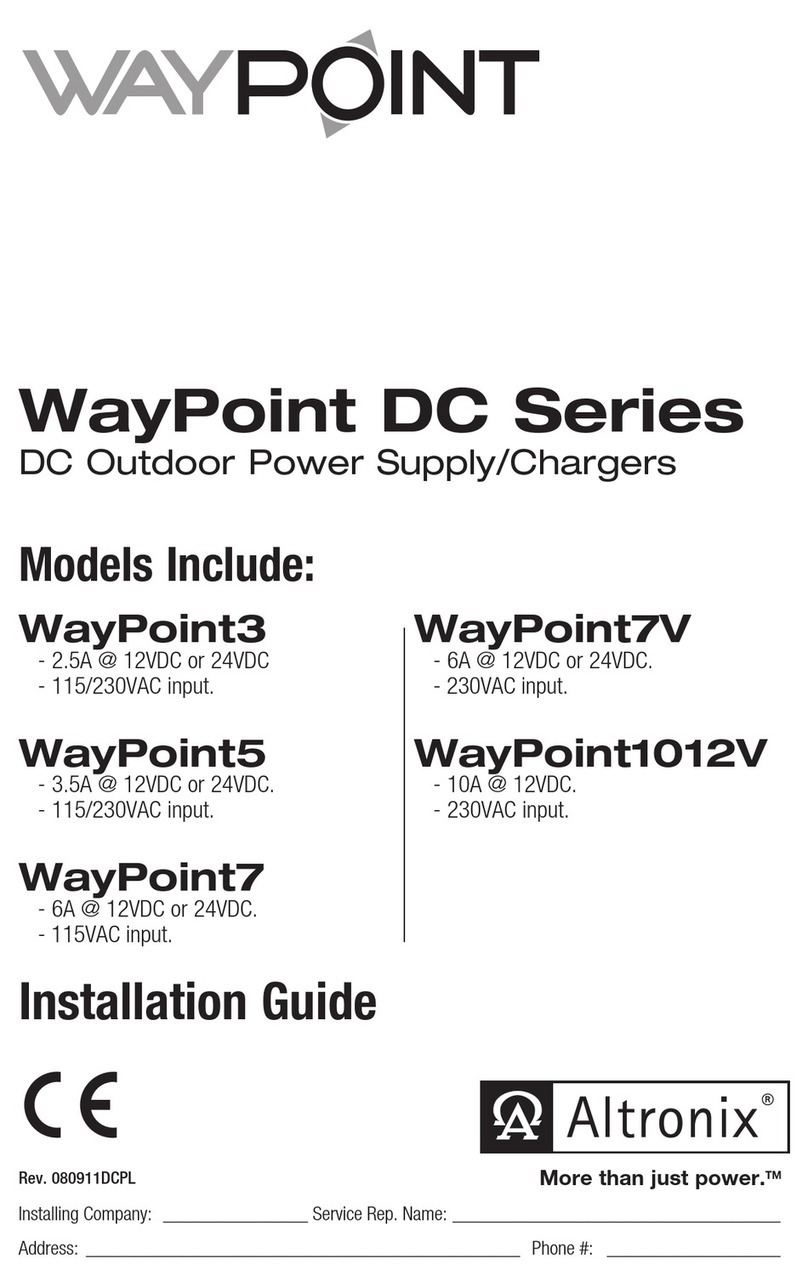 Altronix WayPoint DC Series User manual