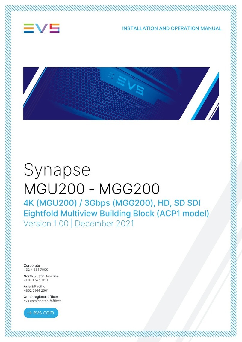 EVS Synapse MGU200 User manual