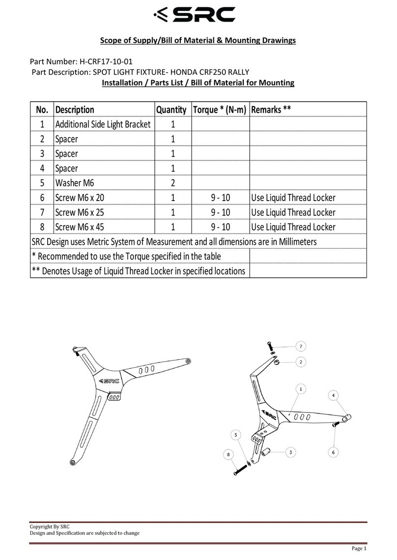 SRC H-CRF17-10-01 installation instructions