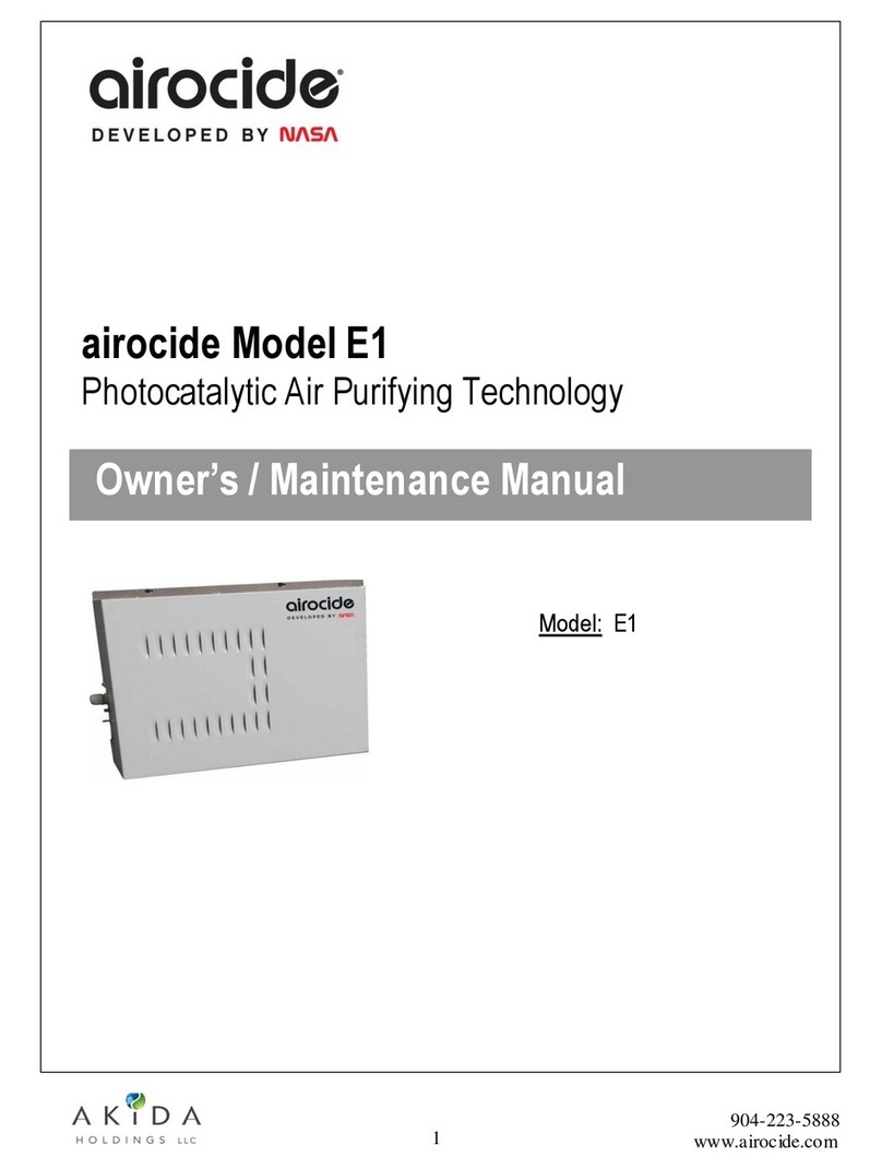 AIROCIDE E1 Owner's maintenance manual