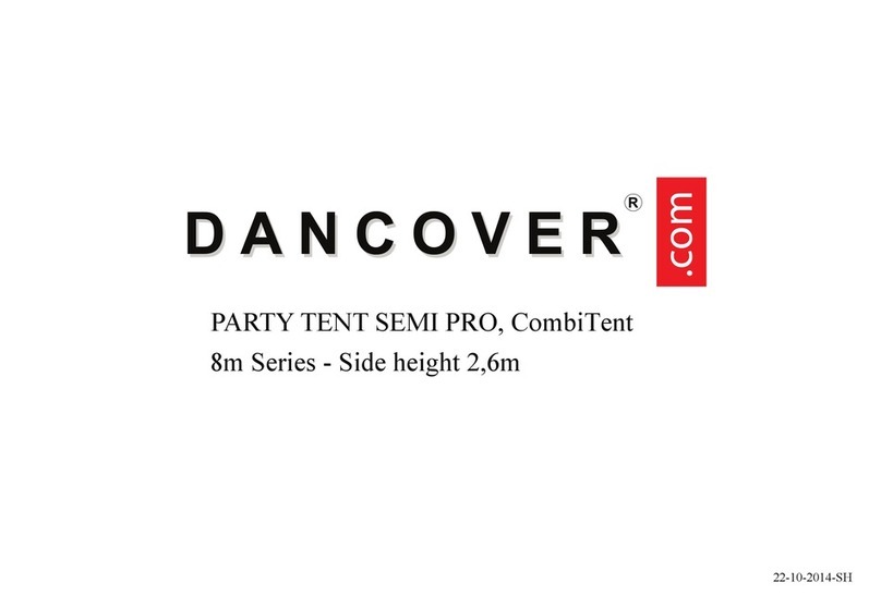 Dancover PARTY TENT SEMI PRO CombiTent 8m Series manual