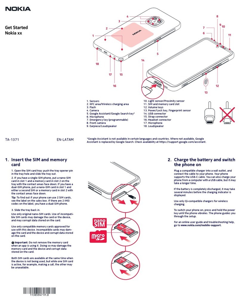 Nokia TA-1371 Specification sheet Nokia TA-1371 Specification sheet