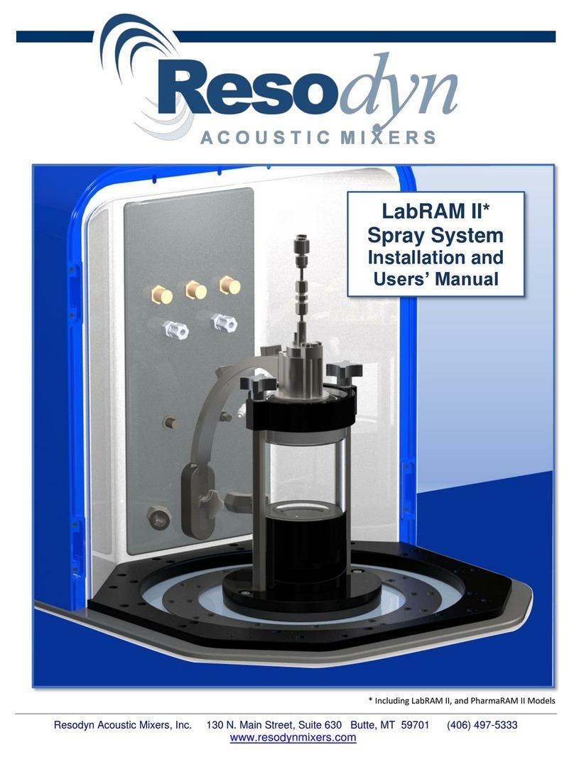 Resodyn LabRAM II Installation and user manual Resodyn LabRAM II Installation and user manual