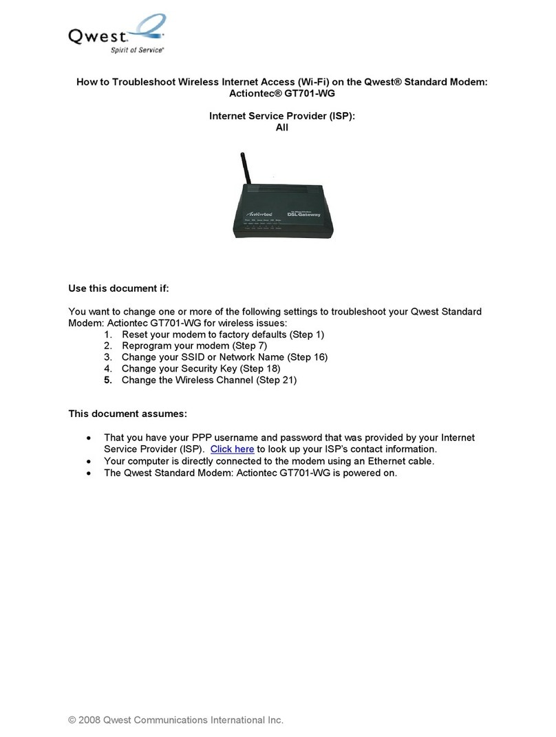 ActionTec GT701-WG User manual