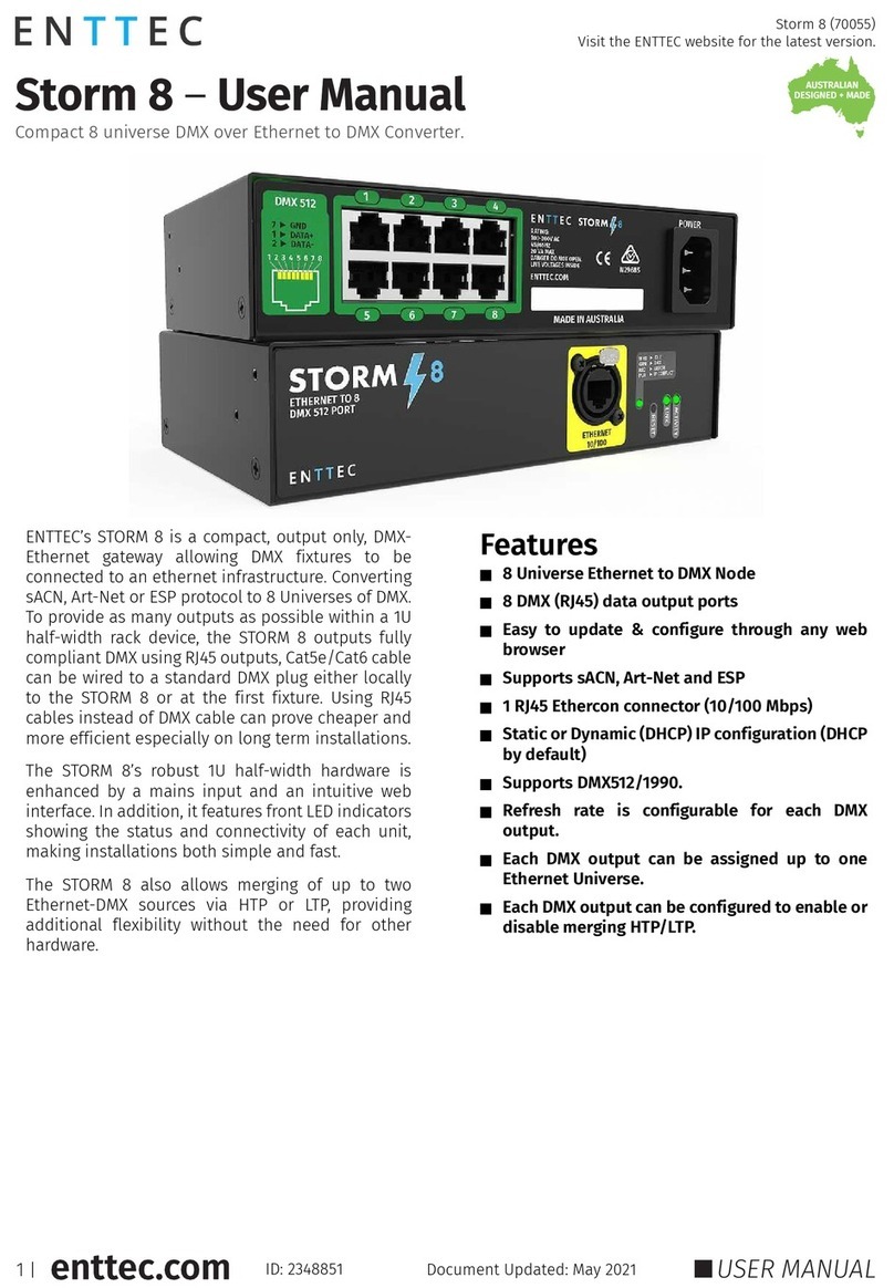 Enttec Storm 8 User manual