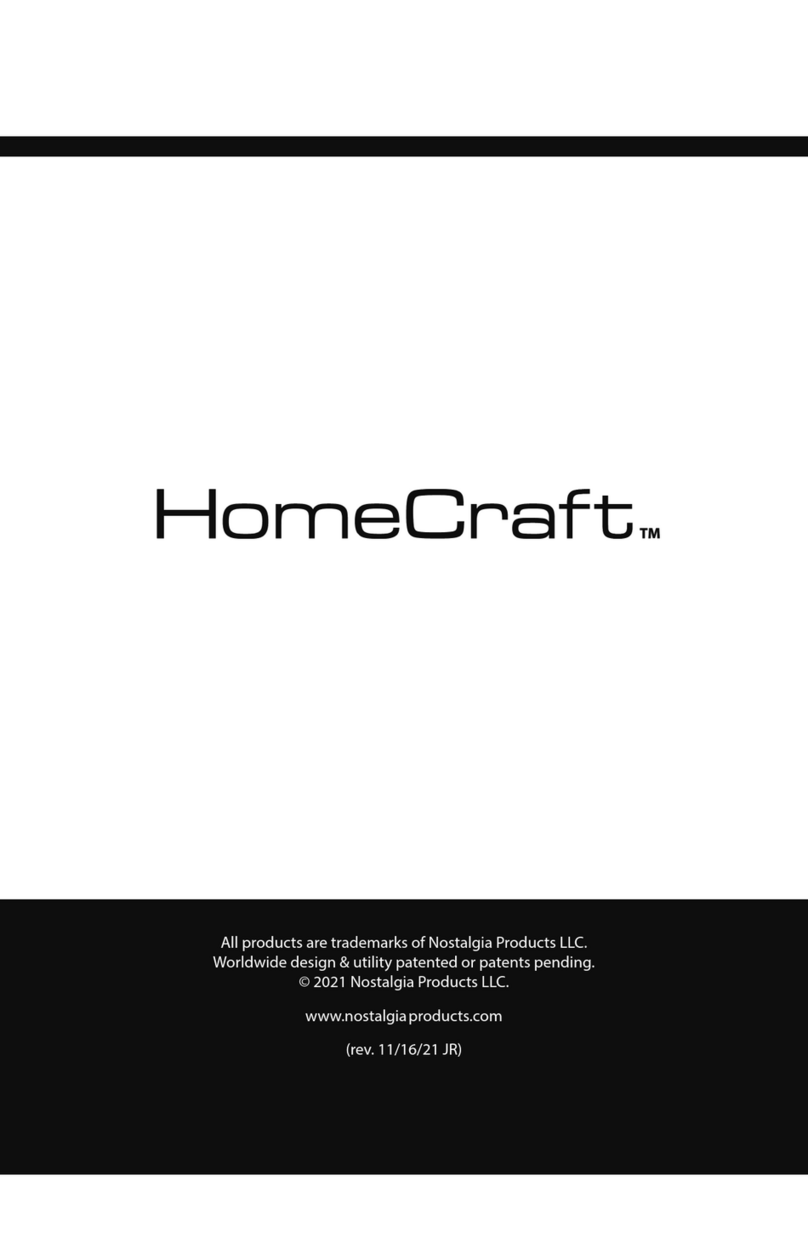 Nostalgia HomeCraft HCPO12BK User manual
