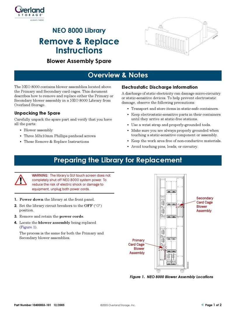 Overland Storage NEO 8000 Remove & Replace Instructions Overland Storage NEO 8000 Remove & Replace Instructions