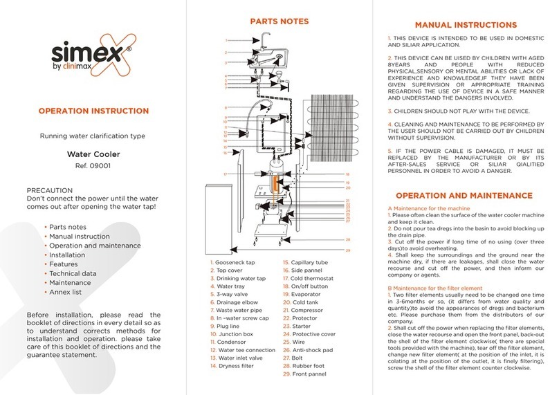 CLINIMAX SIMEX 09001 operation instruction CLINIMAX SIMEX 09001 operation instruction