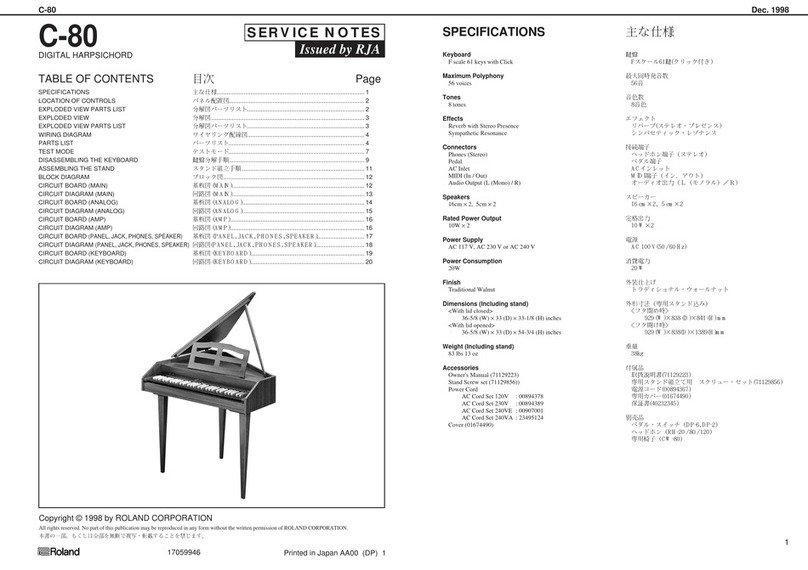 Roland C-80 Operating and maintenance manual