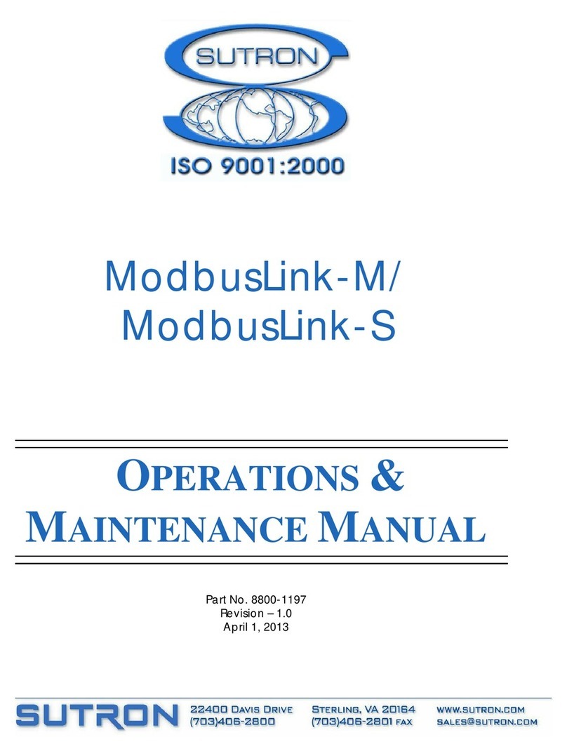 Sutron ModbusLink-M Operation & maintenance manual