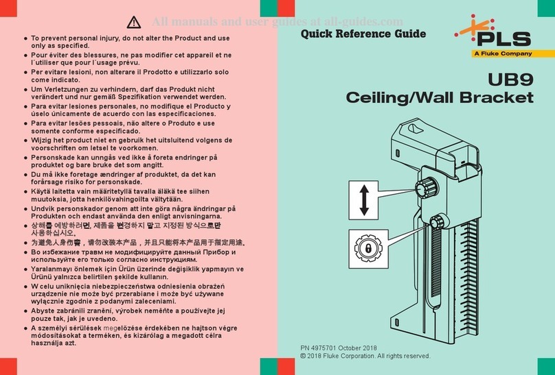 Fluke PLS UB9 Quick reference guide