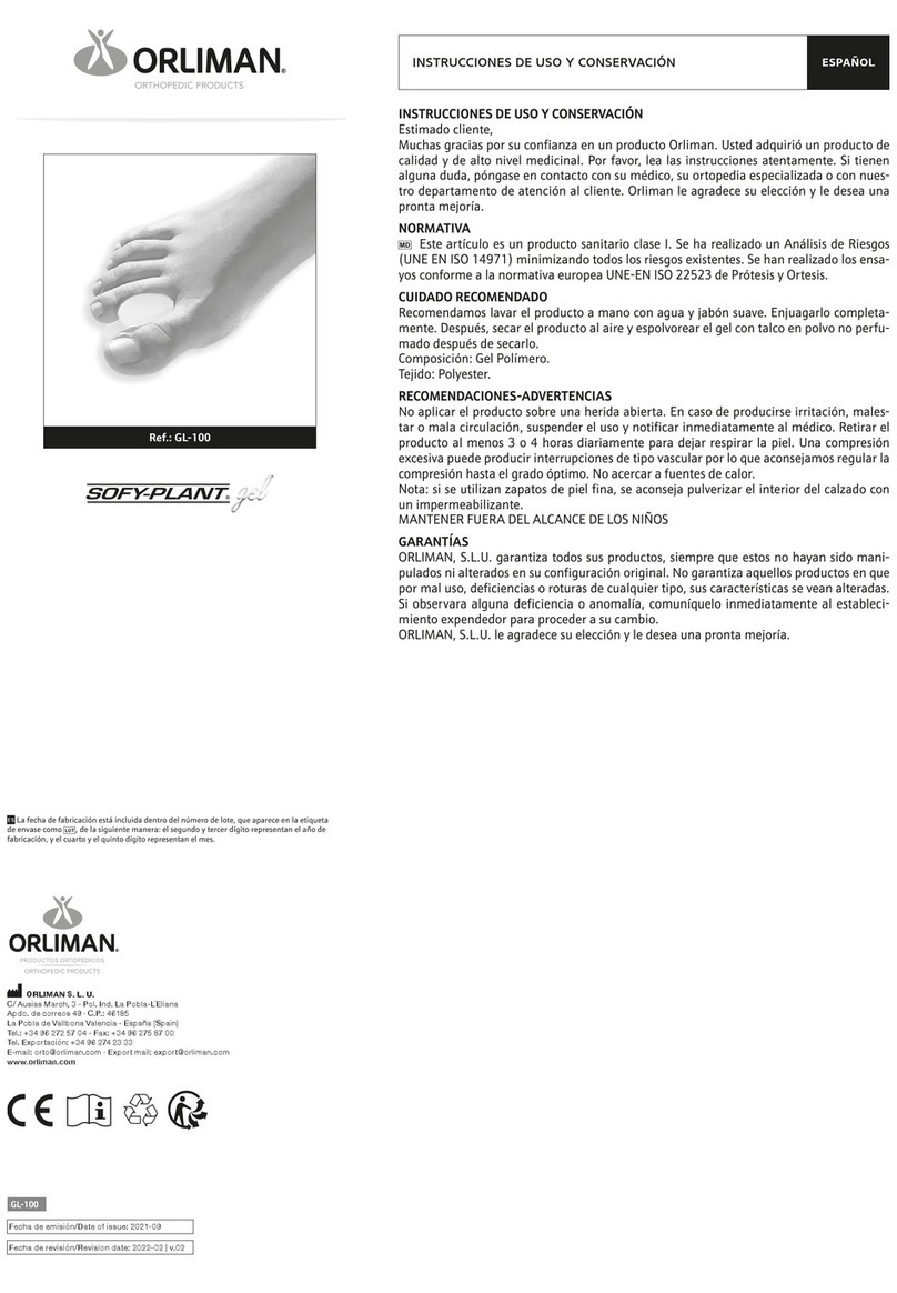 Orliman GL-100 Use and maintenance instructions