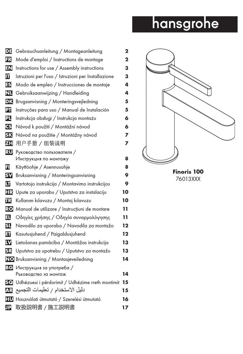Hans Grohe Finoris 100 76013 Series Instructions for use/assembly instructions