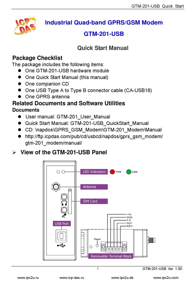 ICP DAS USA GTM-201-USB Quick start manual