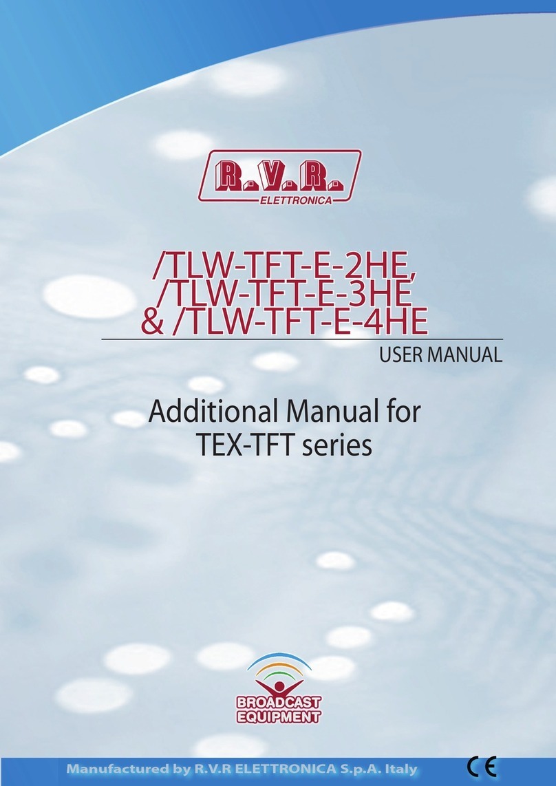 R.V.R. Elettronica TEX-TFT Series user manual