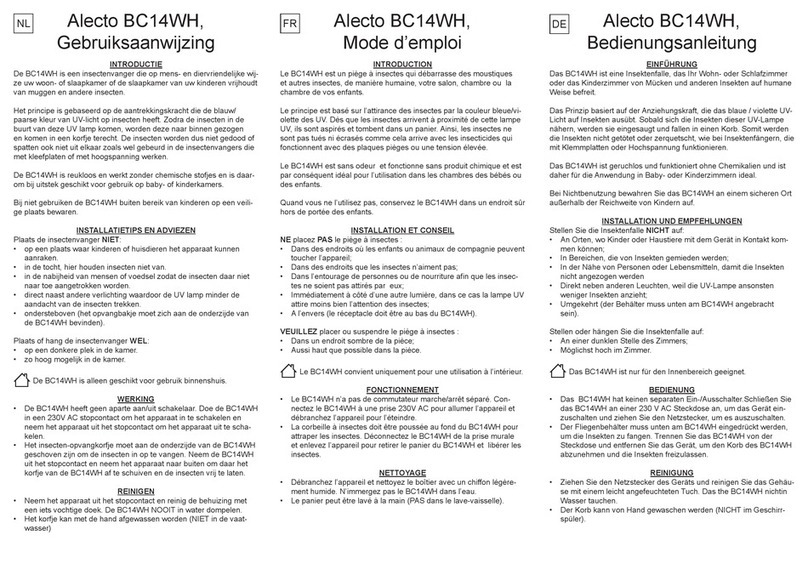 Alecto BC14WH user manual