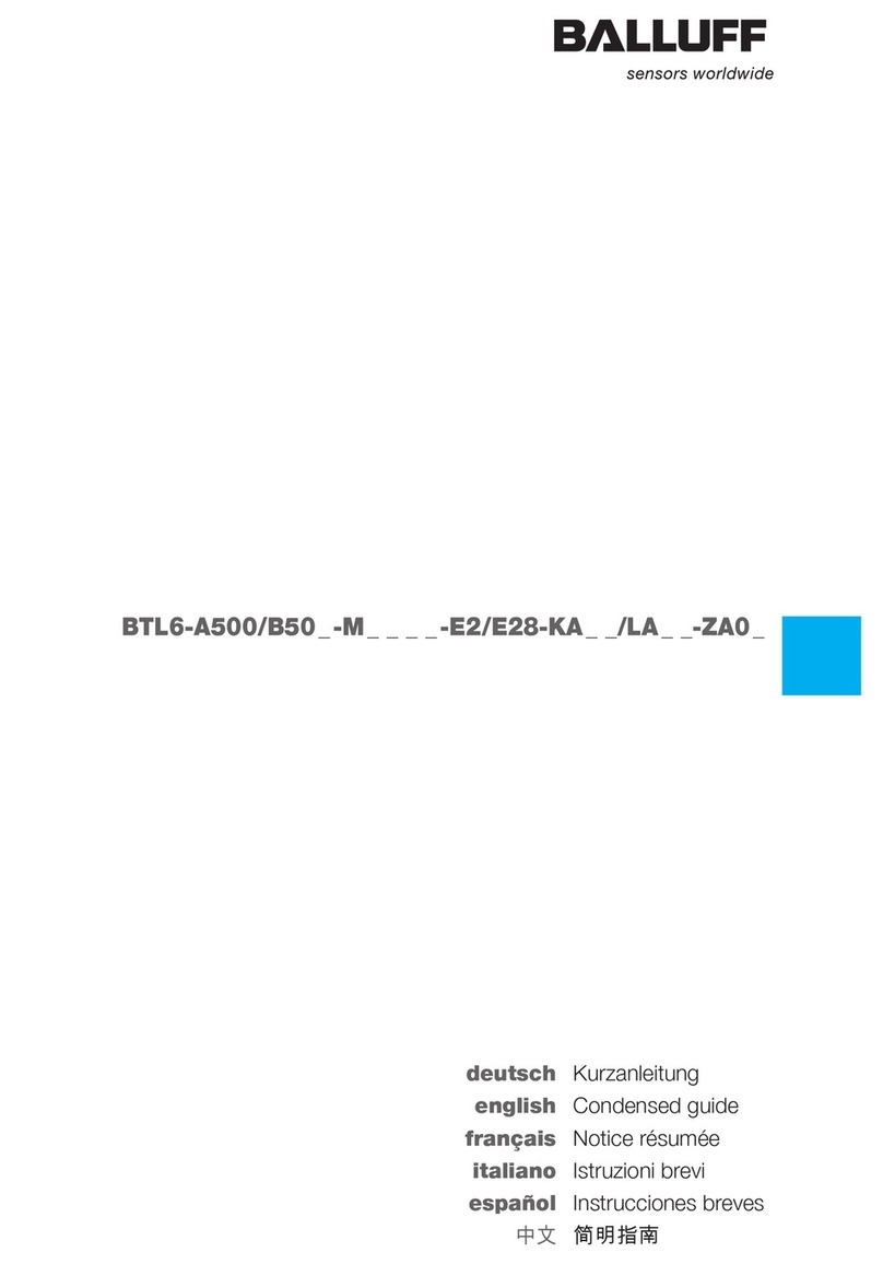 Balluff BTL6-A500/B50 M Series User manual Balluff BTL6-A500/B50 M Series User manual